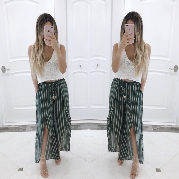 • Melrose Olive Pants • - Picture 2 of 3